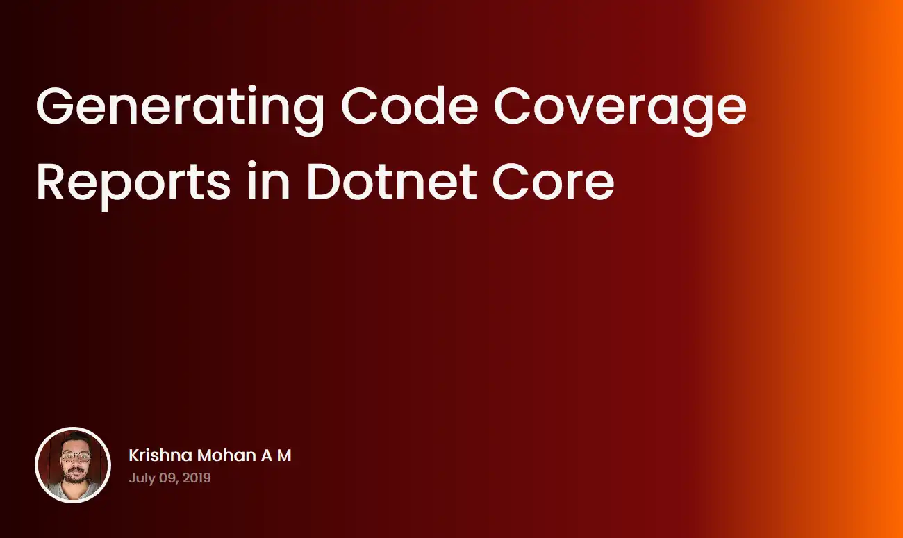 Generating Code Coverage Reports in Dotnet Core