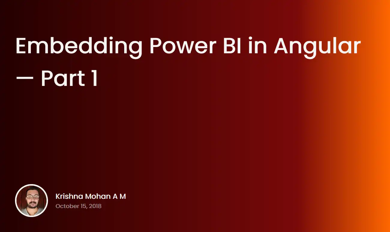 Embedding Power BI in Angular — Part 1