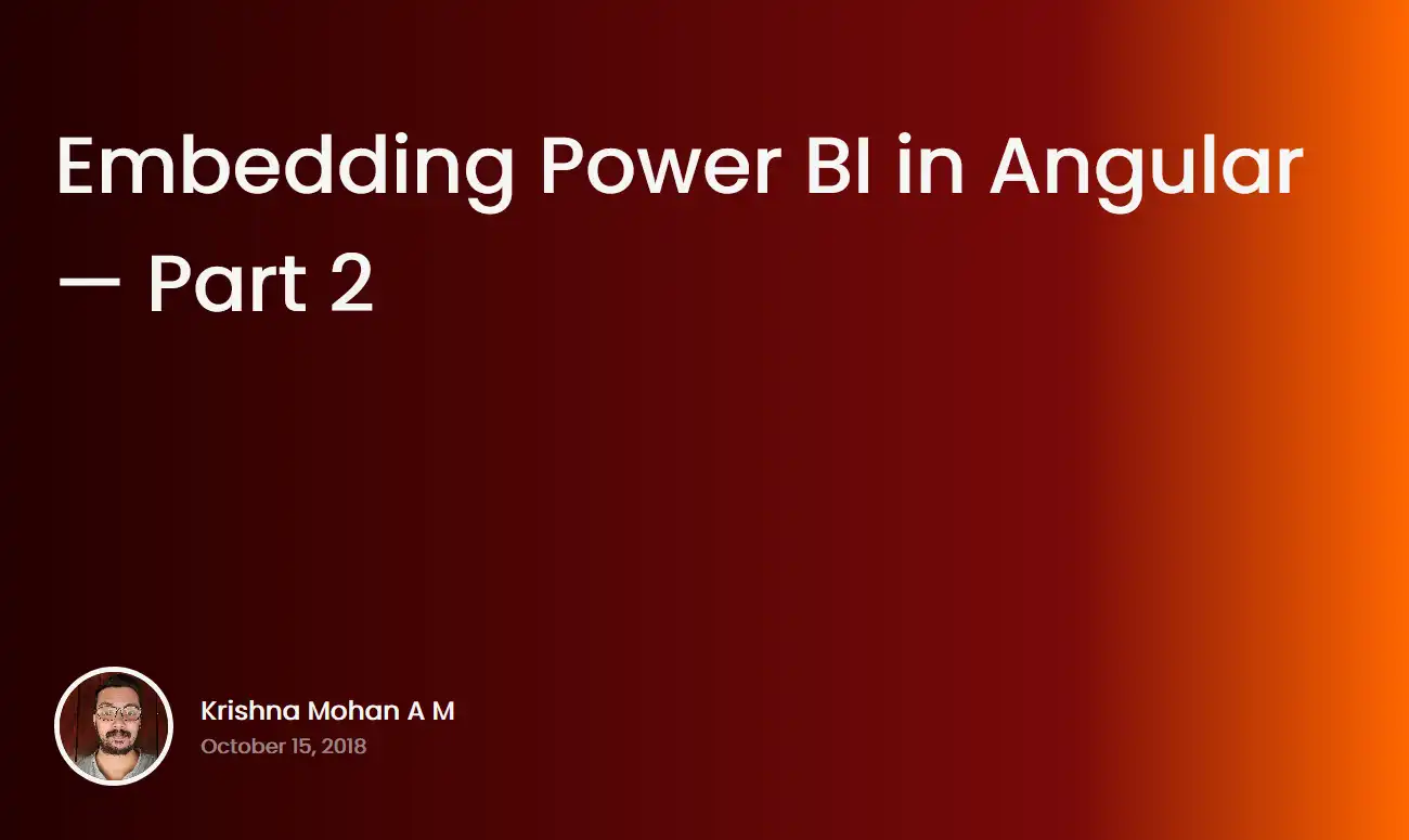 Embedding Power BI in Angular — Part 2