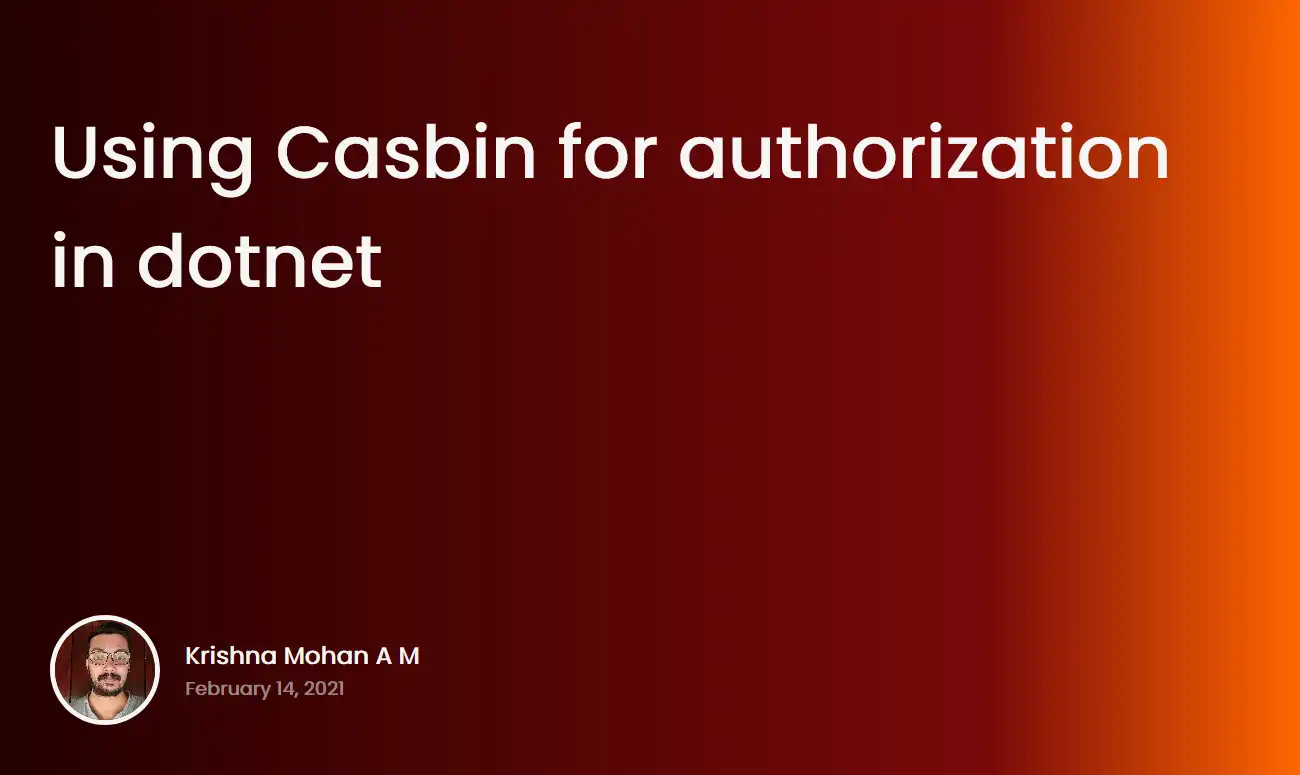 Using Casbin for authorization in dotnet